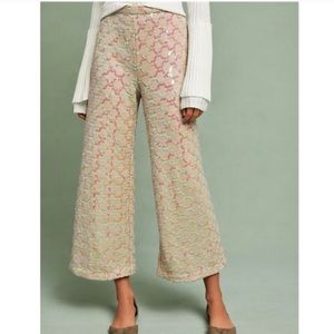 NWT - Anthropologie wide leg sequin Showstopper pants
